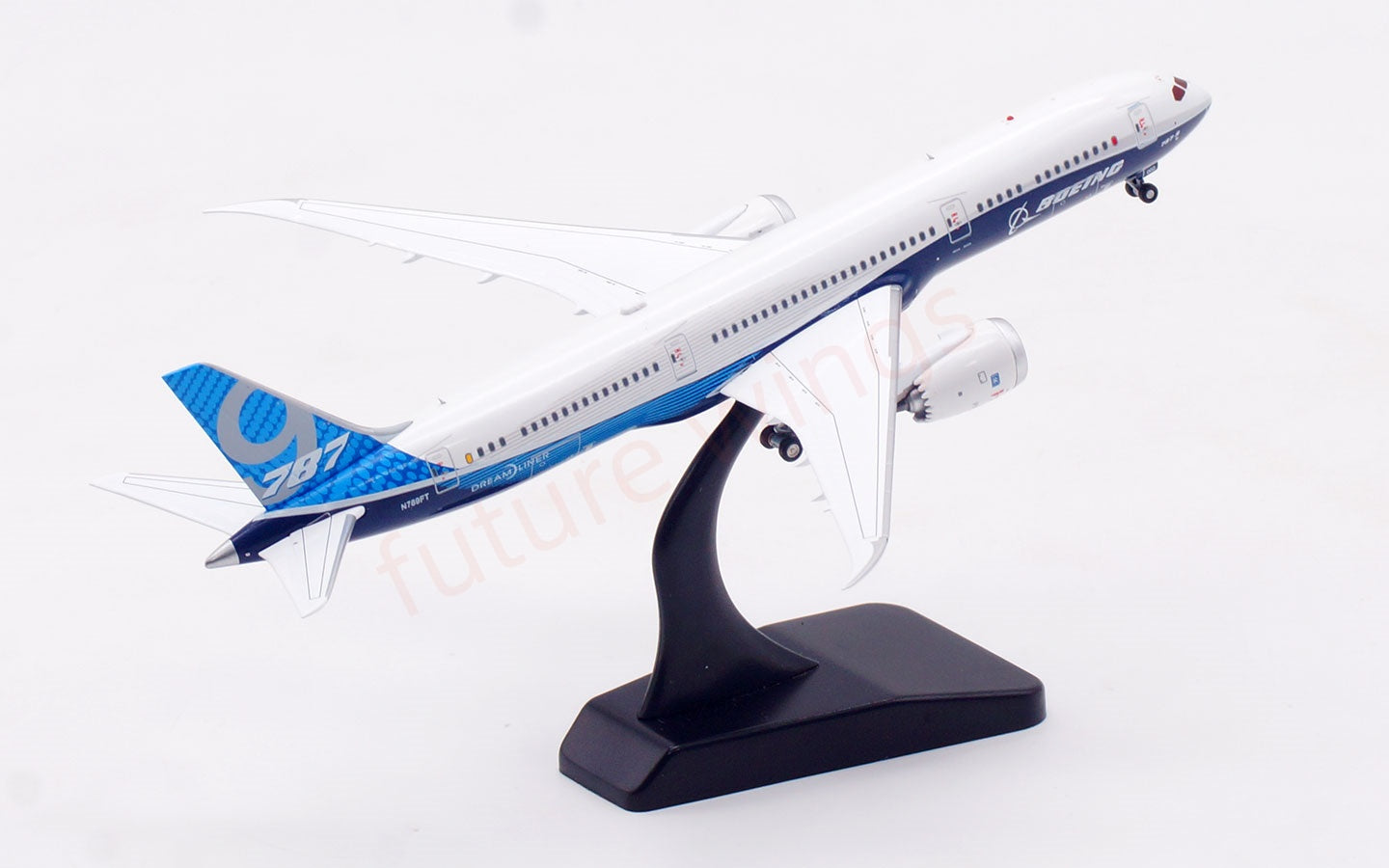 1:400 Aviation400 Boeing House Color B787-9 N789FT Aircraft Model Free Tractor+Stand