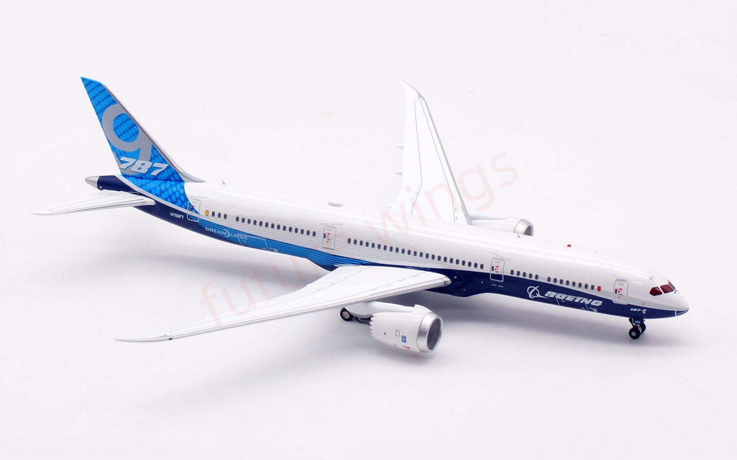1:400 Aviation400 Boeing House Color B787-9 N789FT Aircraft Model Free Tractor+Stand