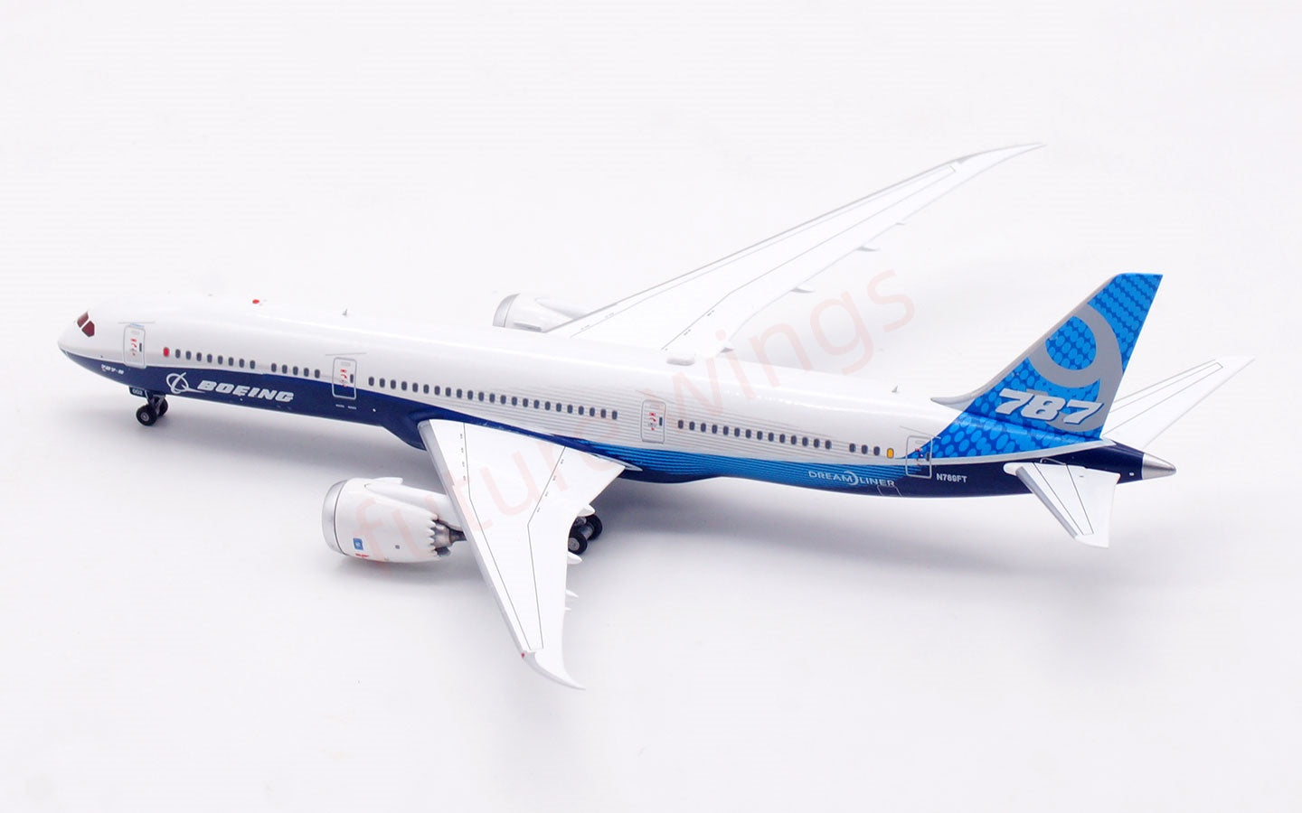 1:400 Aviation400 Boeing House Color B787-9 N789FT Aircraft Model Free Tractor+Stand