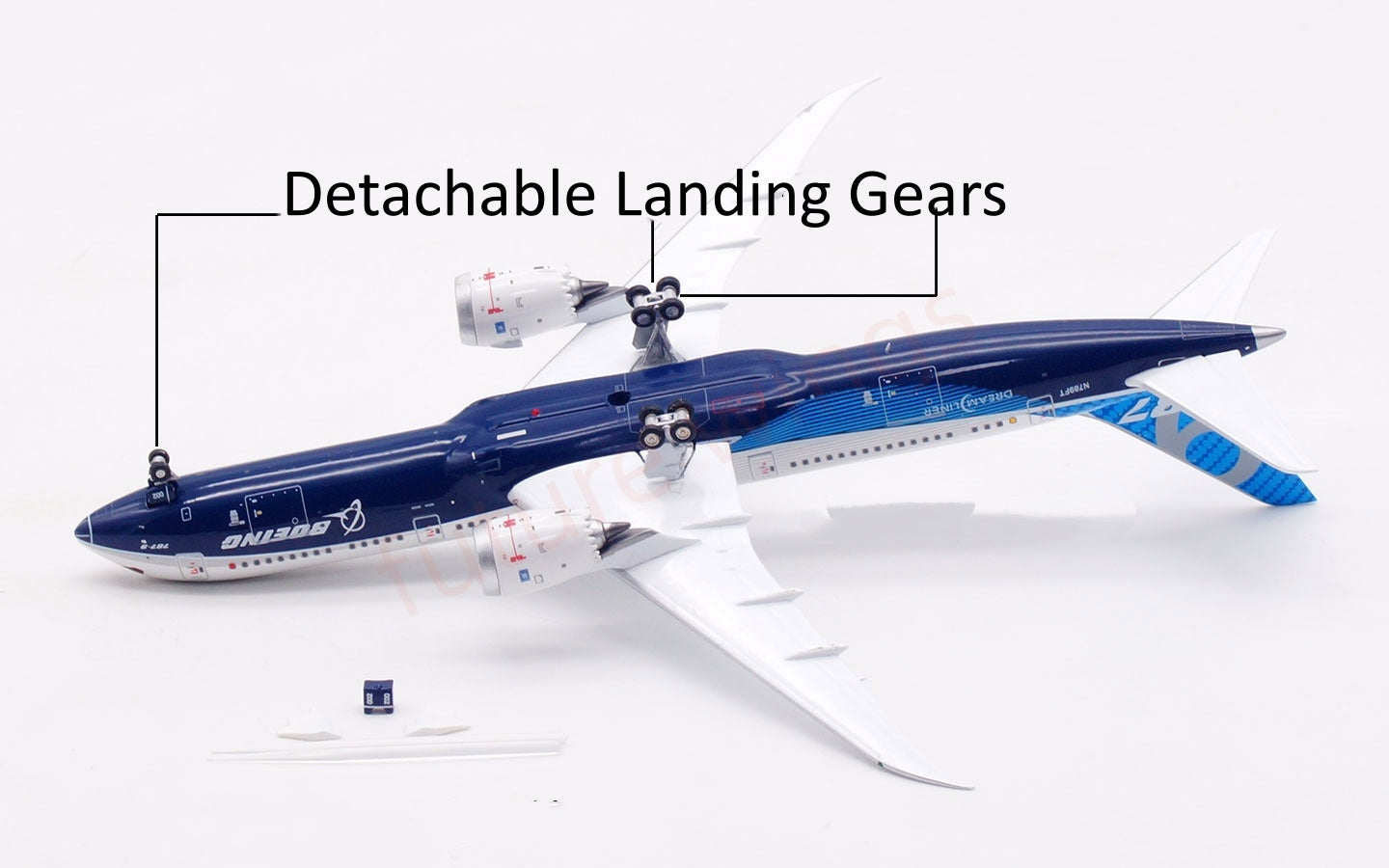 1:400 Aviation400 Boeing House Color B787-9 N789FT Aircraft Model Free Tractor+Stand