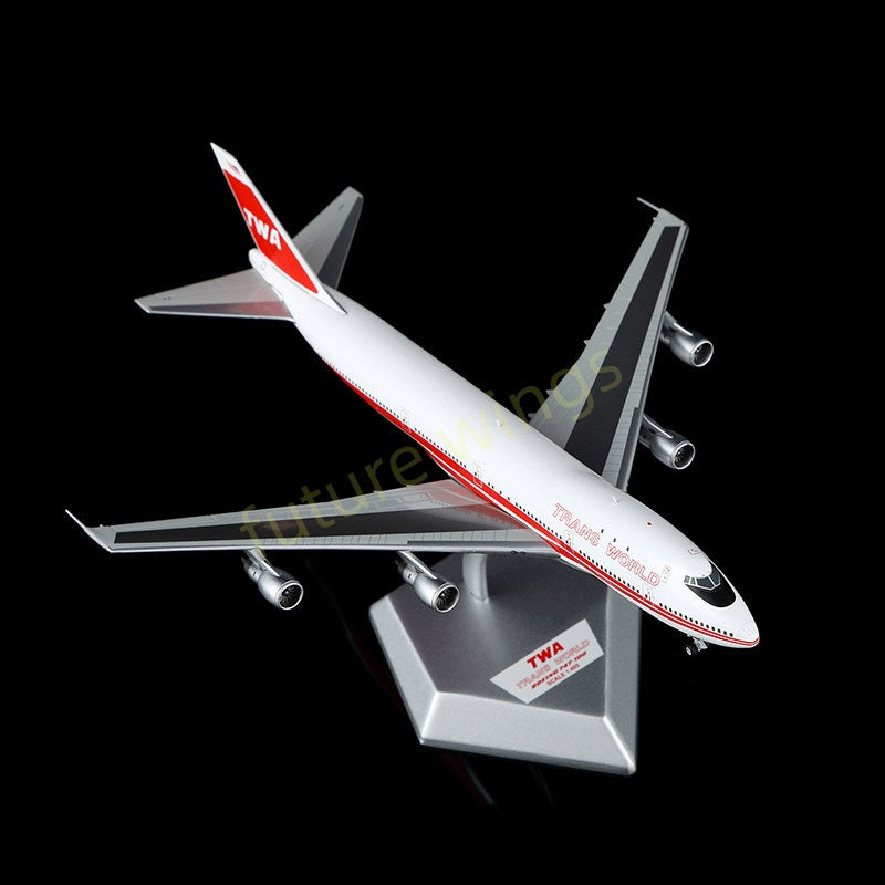 1:400 HX Models TWA B747-100 N53111/N93105/N93107 Aircraft Model+Free Tractor