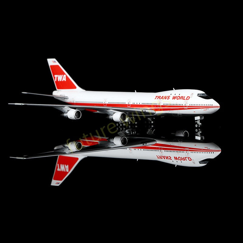 1:400 HX Models TWA B747-100 N53111/N93105/N93107 Aircraft Model+Free Tractor