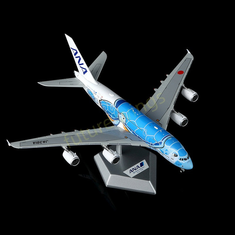 1:400 HX Models ANA A380 JA381A JA382A JA383A Aircraft Model+Free Tractor