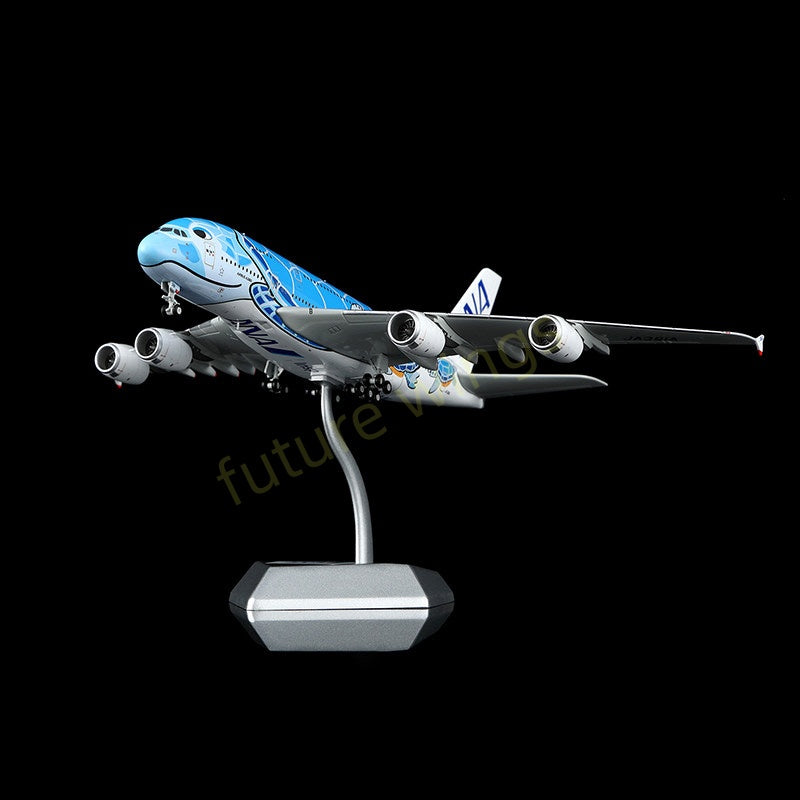 1:400 HX Models ANA A380 JA381A JA382A JA383A Aircraft Model+Free Tractor