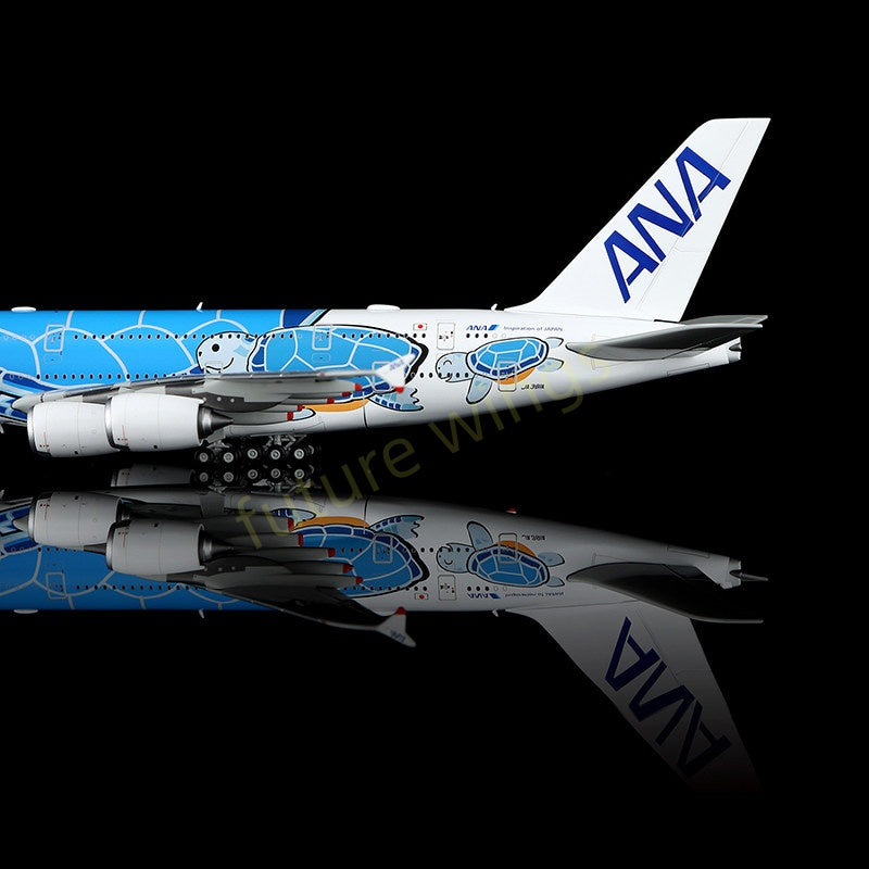 1:400 HX Models ANA A380 JA381A JA382A JA383A Aircraft Model+Free Tractor
