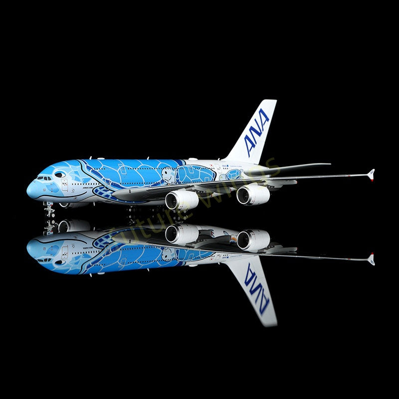 1:400 HX Models ANA A380 JA381A JA382A JA383A Aircraft Model+Free Tractor