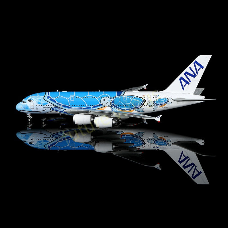 1:400 HX Models ANA A380 JA381A JA382A JA383A Aircraft Model+Free Tractor
