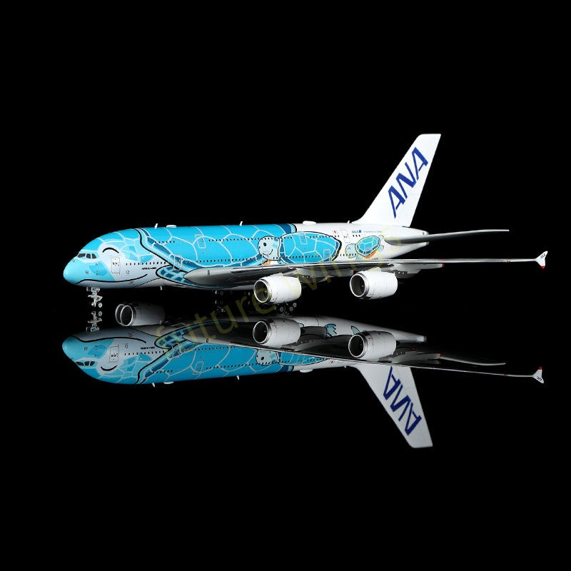 1:400 HX Models ANA A380 JA381A JA382A JA383A Aircraft Model+Free Tractor