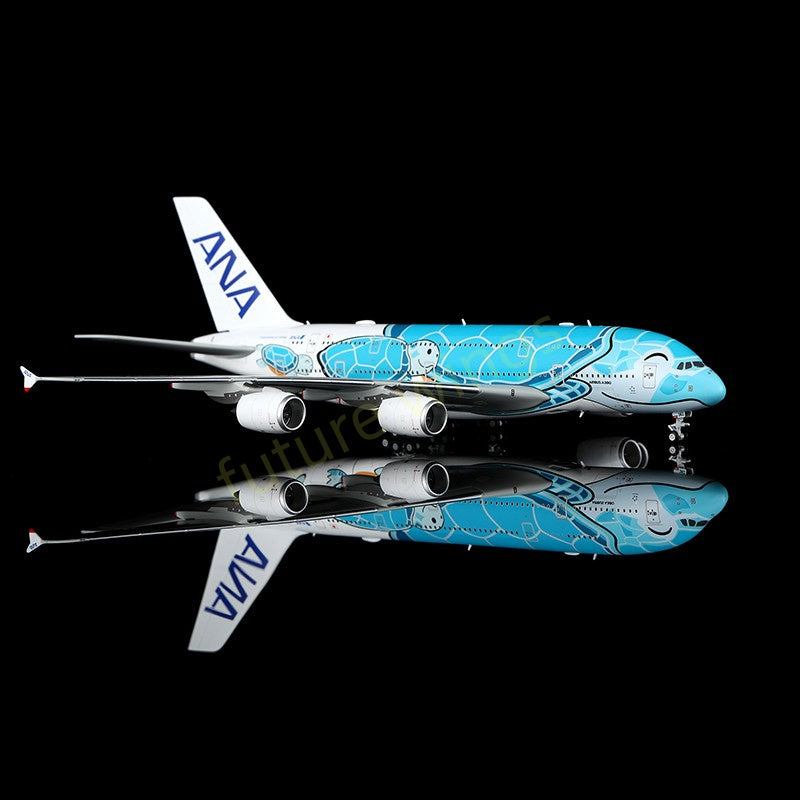 1:400 HX Models ANA A380 JA381A JA382A JA383A Aircraft Model+Free Tractor