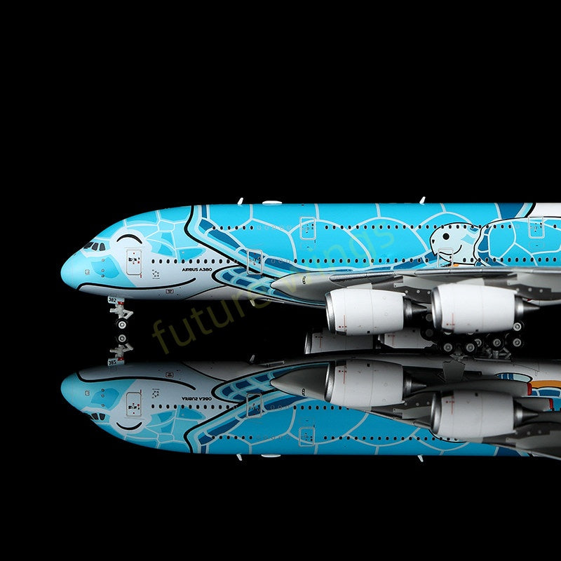1:400 HX Models ANA A380 JA381A JA382A JA383A Aircraft Model+Free Tractor