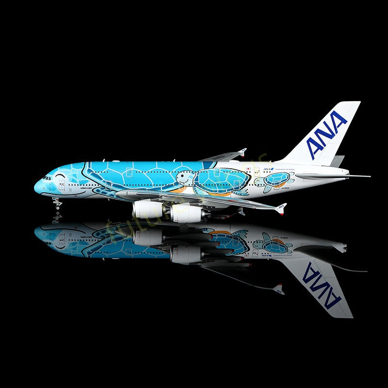 1:400 HX Models ANA A380 JA381A JA382A JA383A Aircraft Model+Free Tractor