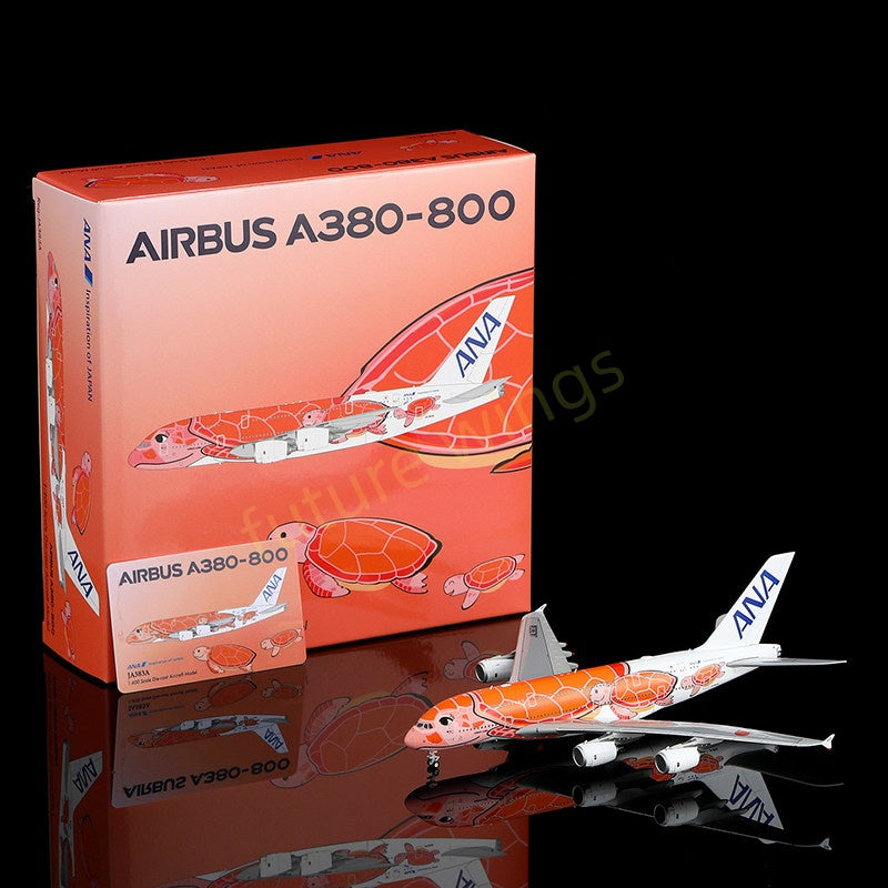 1:400 HX Models ANA A380 JA381A JA382A JA383A Aircraft Model+Free Tractor