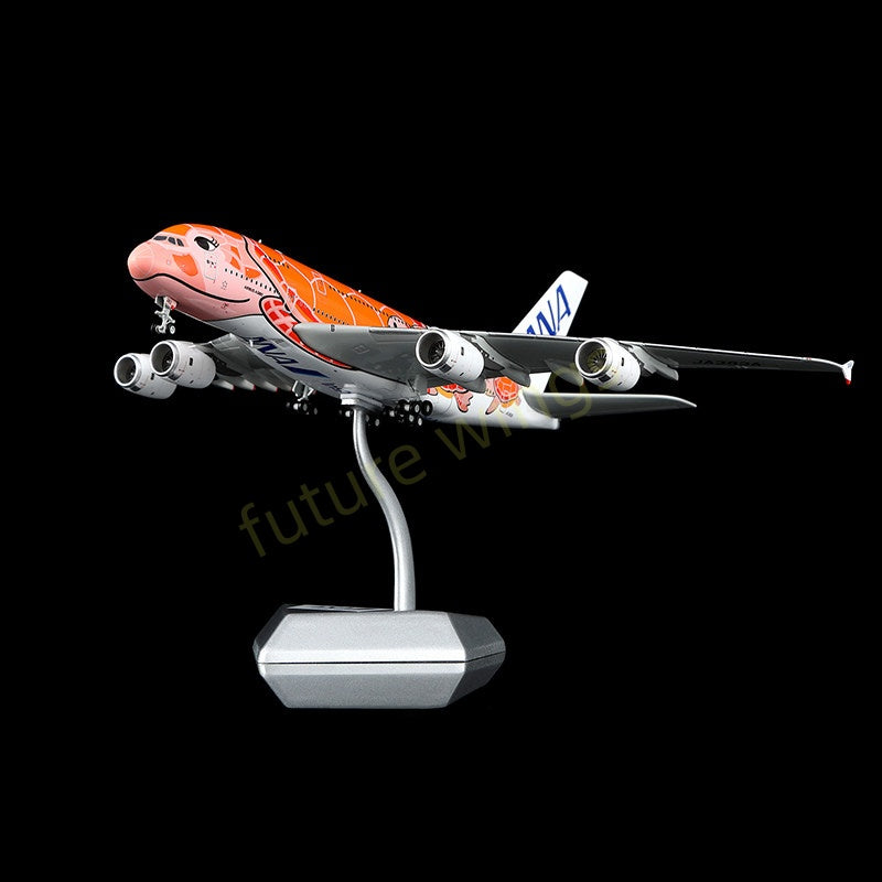 1:400 HX Models ANA A380 JA381A JA382A JA383A Aircraft Model+Free Tractor