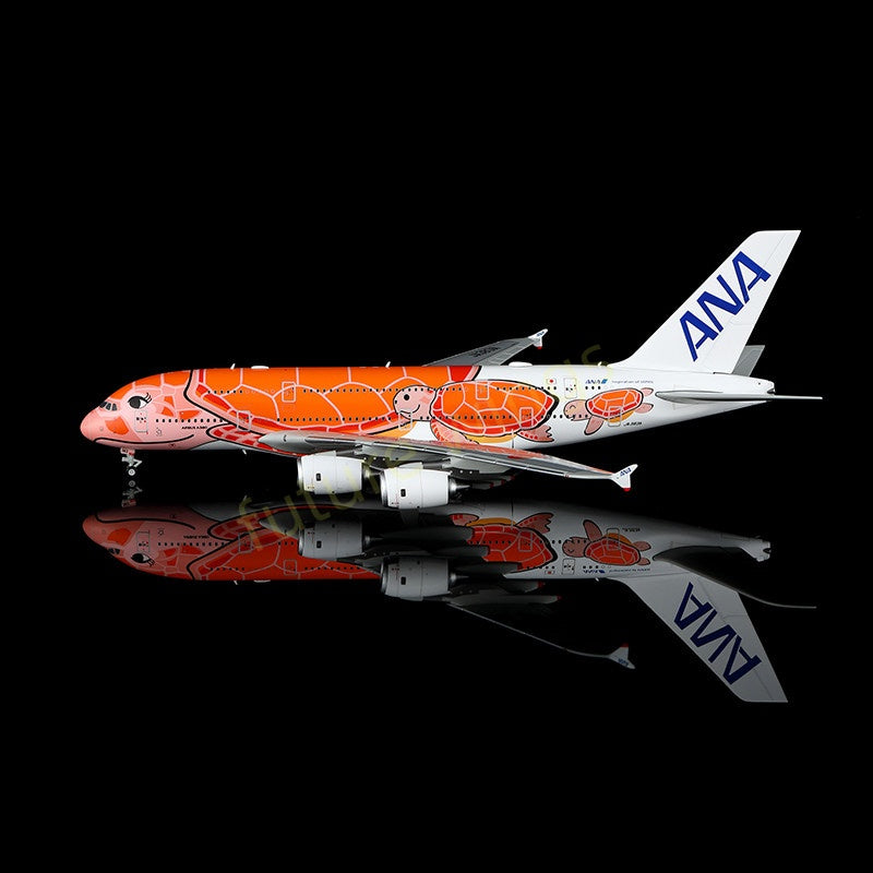 1:400 HX Models ANA A380 JA381A JA382A JA383A Aircraft Model+Free Tractor