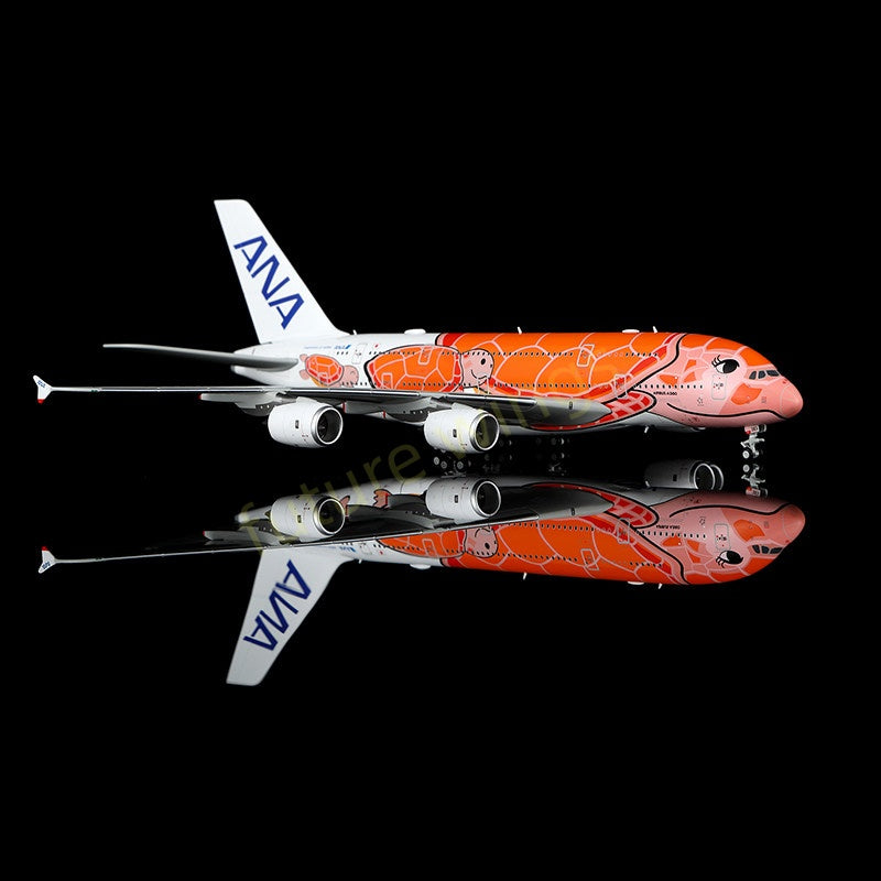 1:400 HX Models ANA A380 JA381A JA382A JA383A Aircraft Model+Free Tractor