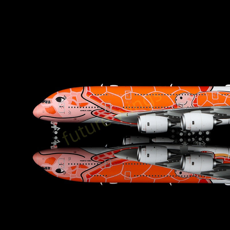 1:400 HX Models ANA A380 JA381A JA382A JA383A Aircraft Model+Free Tractor