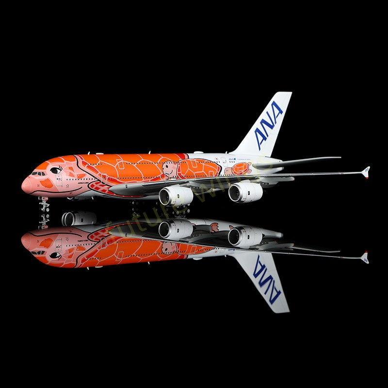 1:400 HX Models ANA A380 JA381A JA382A JA383A Aircraft Model+Free Tractor