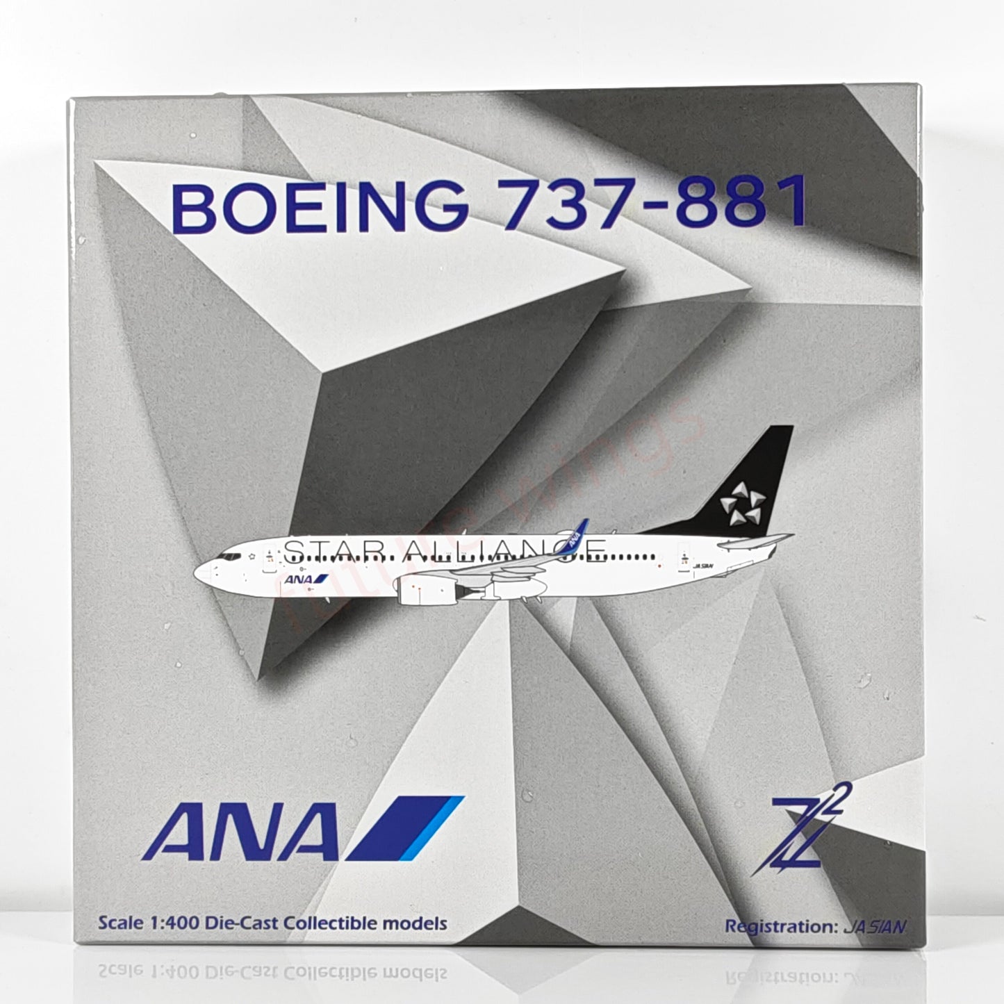 1:400 Z² Model ANA B737-800 JA51AN Aircraft Model+Free Tractor