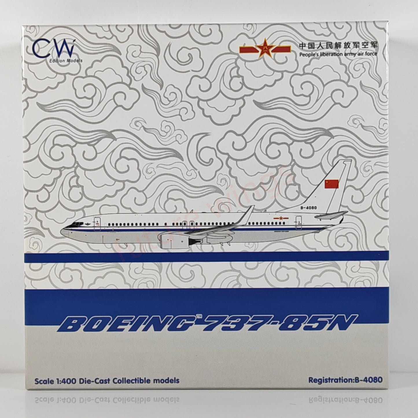 1:400 CW MODEL PLAAF B737-800 B-4080 Aircraft Model+Free Tractor
