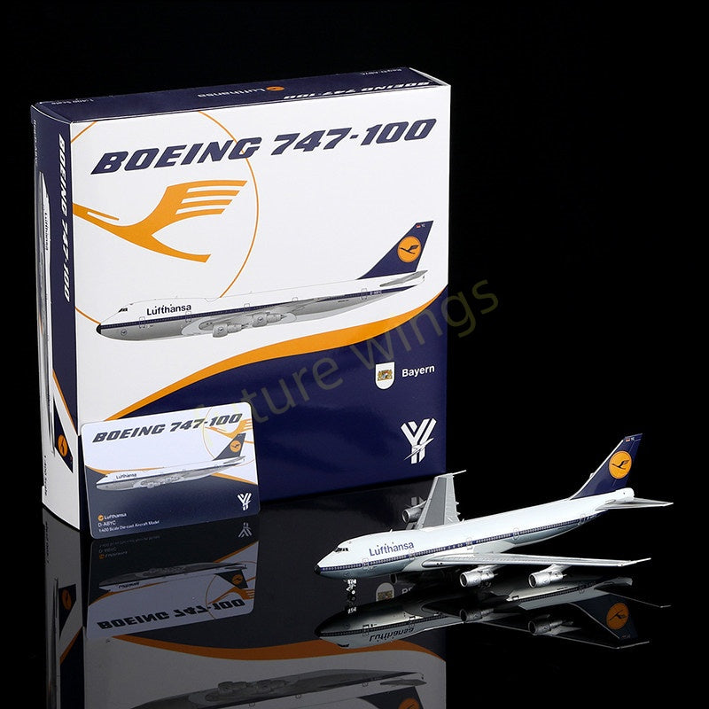 1:400 YY Wings Lufthansa Airlines B747-100 D-ABYA/ABYC +Free Tractor