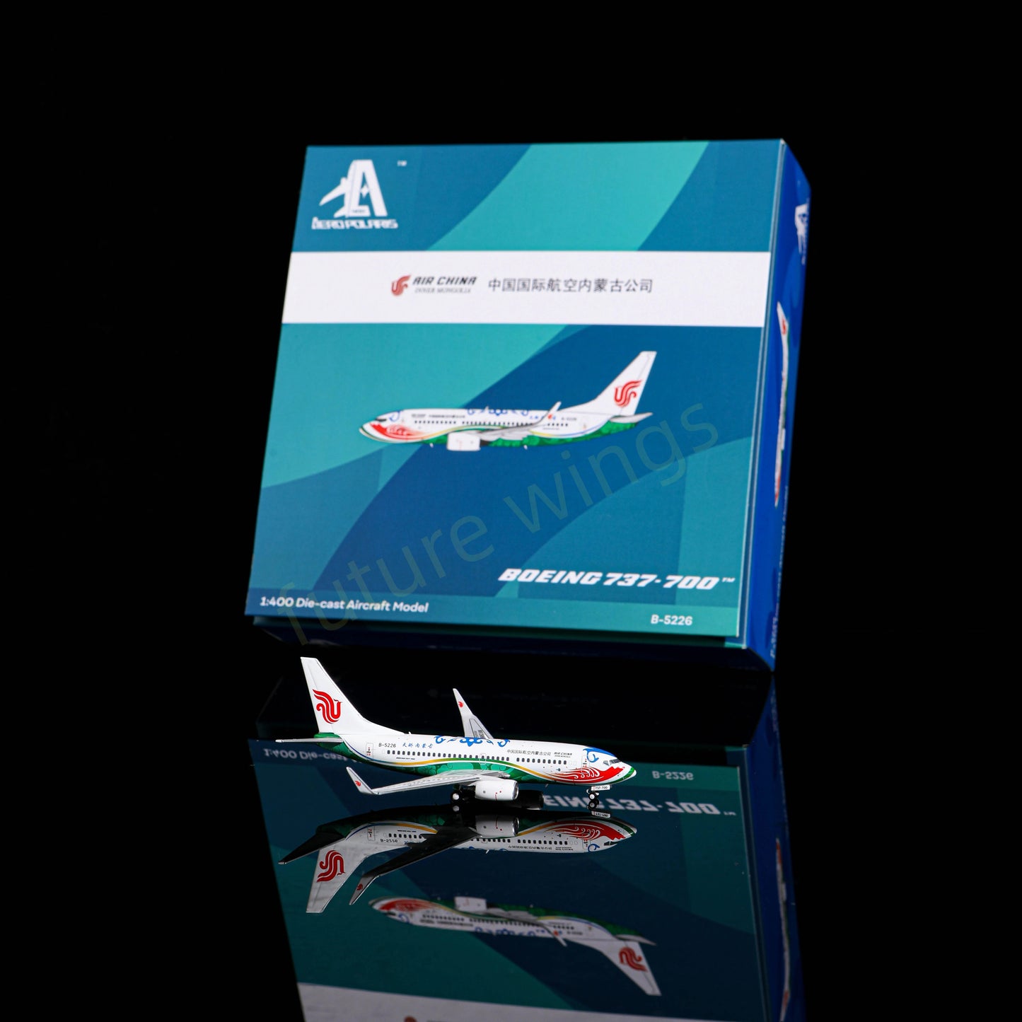 1:400 AeroPolaris Air China Inner Mongolia B737-700 B-5226 Aircraft Model+Free Tractor