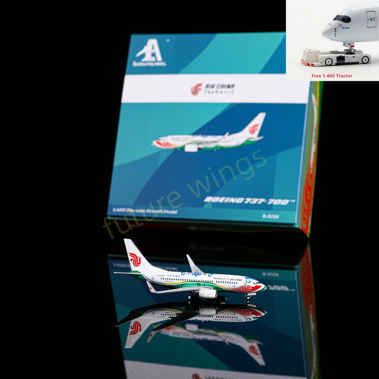 1:400 AeroPolaris Air China B737-700 B-5226 Aircraft Model+Free Tractor