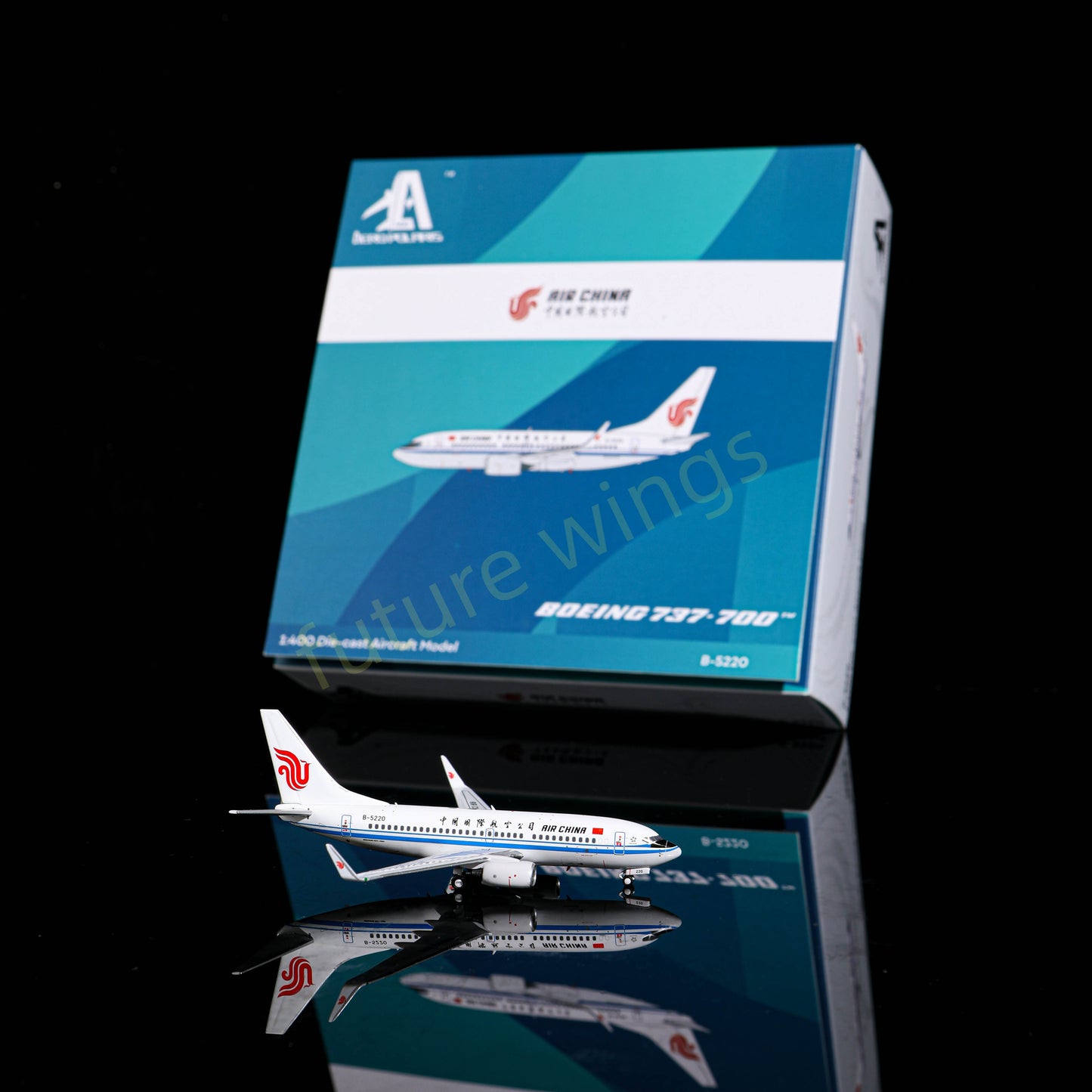 1:400 AeroPolaris Air China B737-700 B-5220 Aircraft Model+Free Tractor