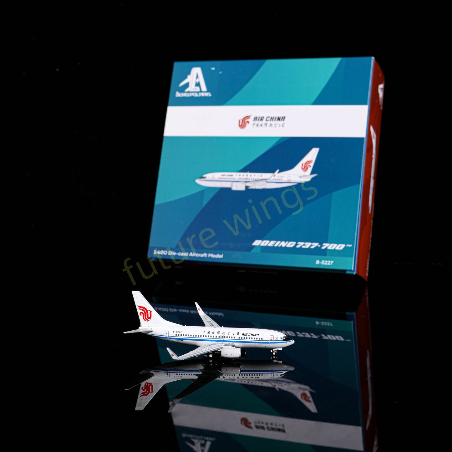 1:400 AeroPolaris Air China B737-700 B-5227 Aircraft Model+Free Tractor