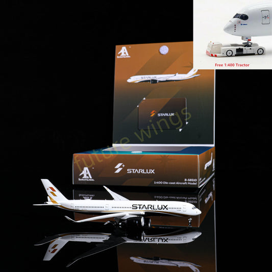 1:400 AeroPolaris StarLux Airlines A350-900 B-58510 Aircraft Model+Free Tractor