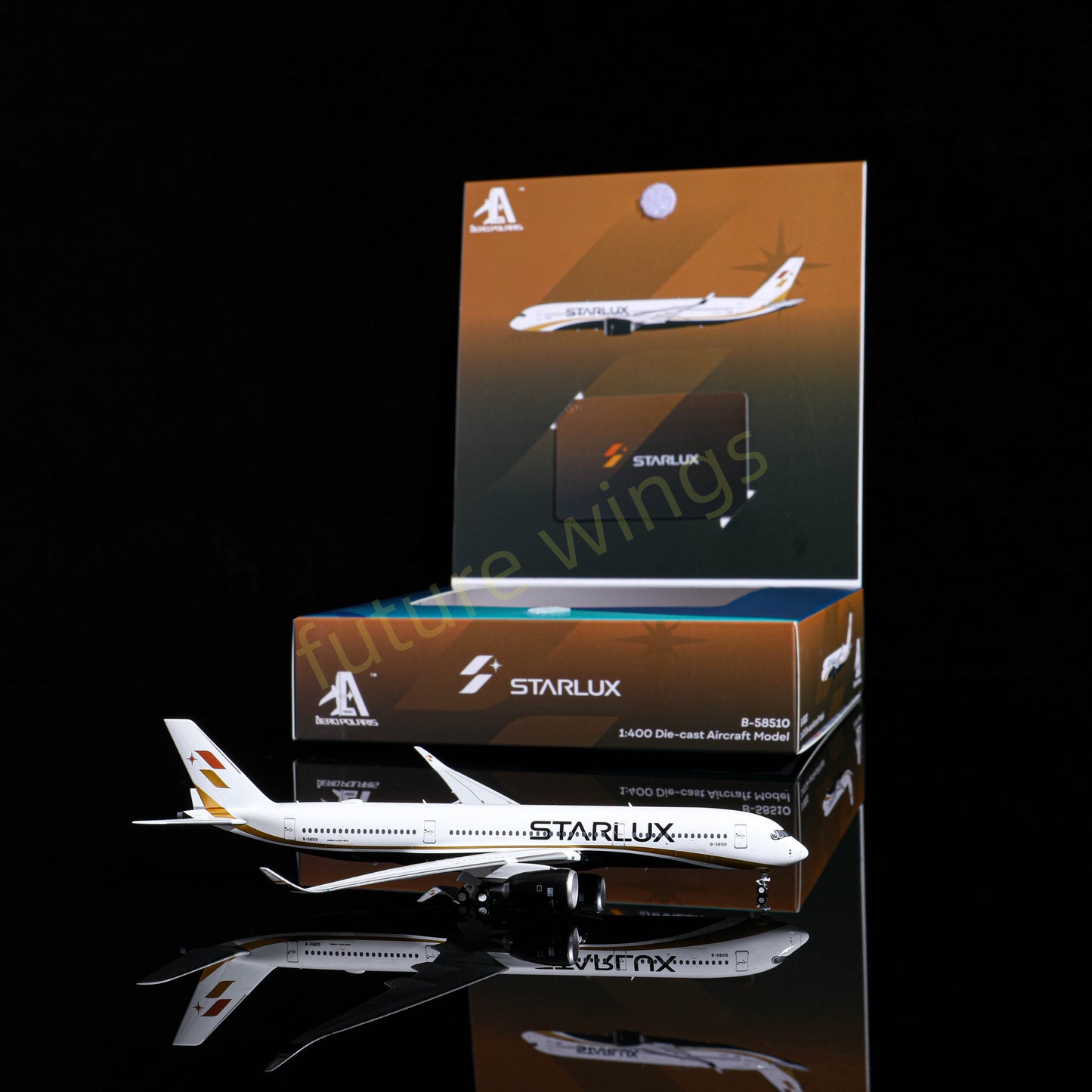 1:400 AeroPolaris StarLux Airlines A350-900 B-58510 Aircraft Model+Free Tractor