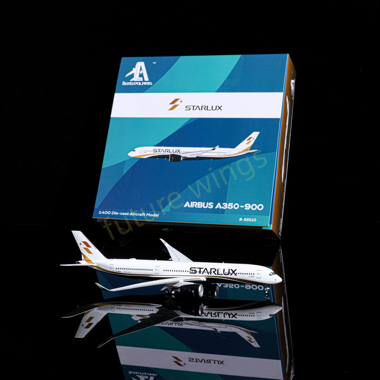1:400 AeroPolaris StarLux Airlines A350-900 B-58510 Aircraft Model+Free Tractor
