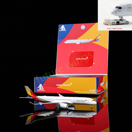 1:400 AeroPolaris Asiana Airlines A350-900 HL8383 Aircraft Model+Free Tractor