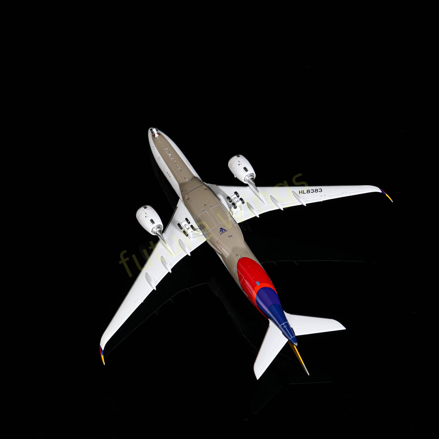 1:400 AeroPolaris Asiana Airlines A350-900 HL8383 Aircraft Model+Free Tractor