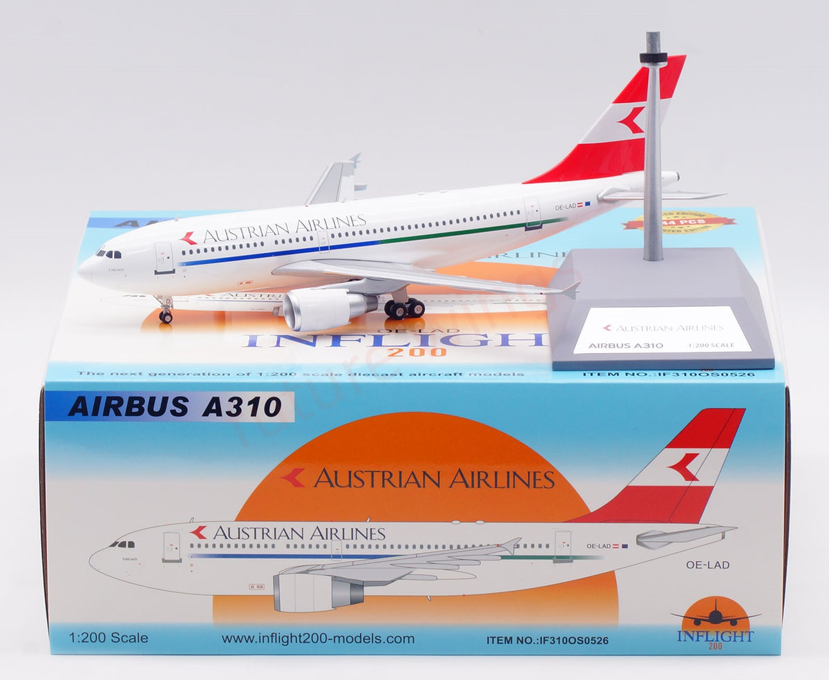 1:200 InFlight200 Austrian Airlines A310 OE-LAD Diecast Aircraft Model