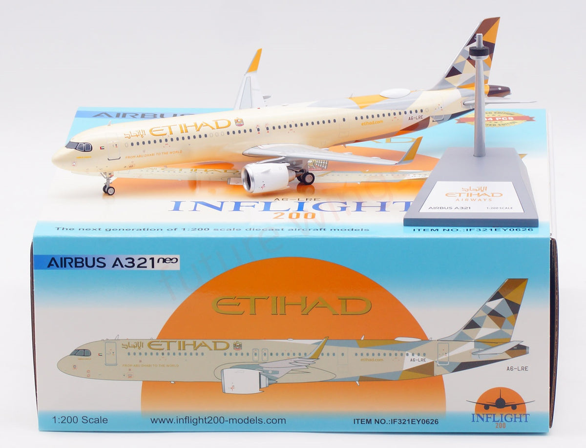 1:200 InFlight200 Etihad Airways A321NEO A6-LRE Diecast Aircraft Model