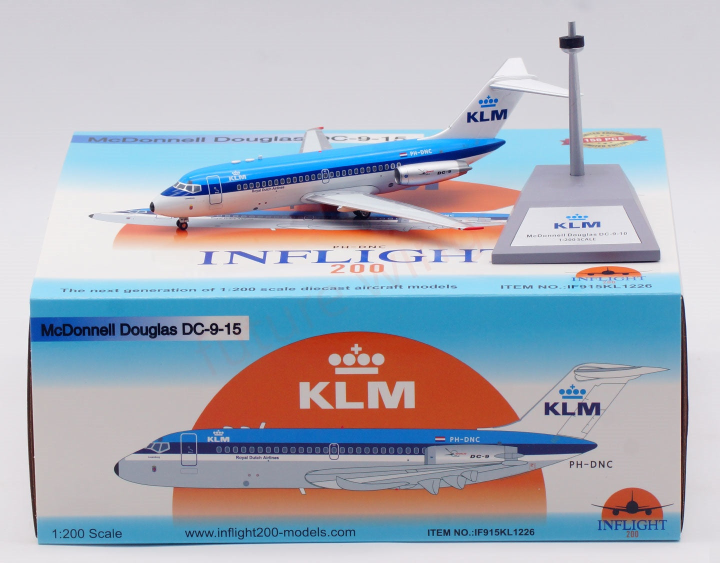 1:200 InFlight200 KLM DC-9-15 PH-DNC Diecast Aircraft Model