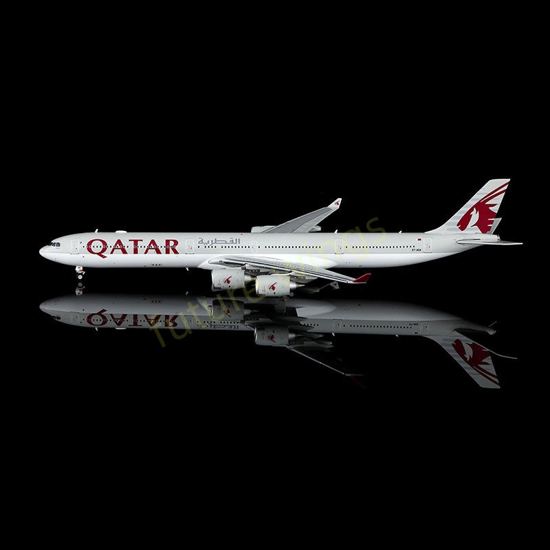 1:400 YY Wings Qatar Airways A340-600 A7-AGA Aircraft Model+Free Tractor