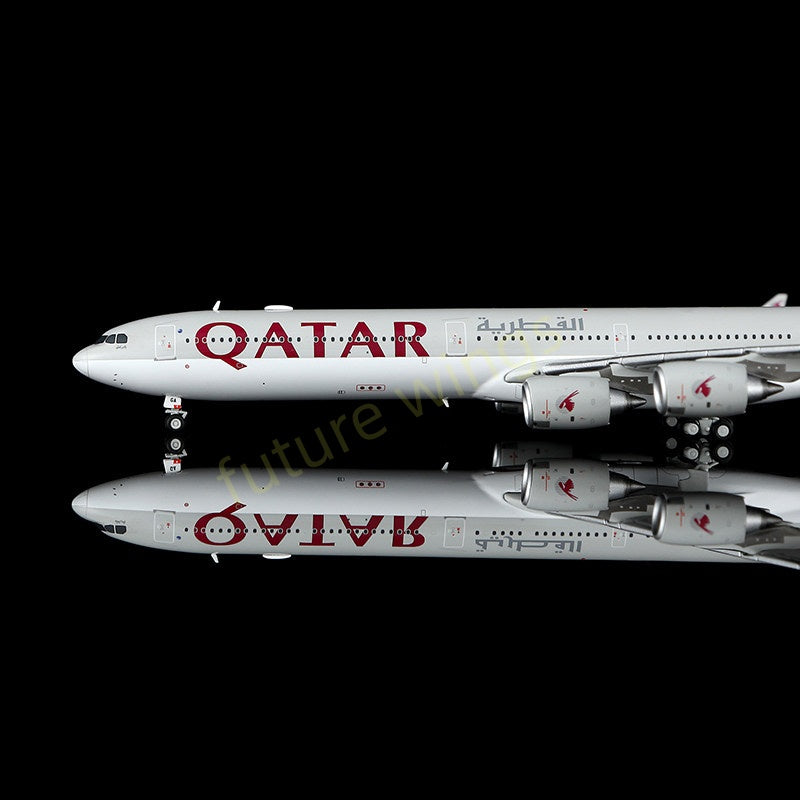 1:400 YY Wings Qatar Airways A340-600 A7-AGA Aircraft Model+Free Tractor