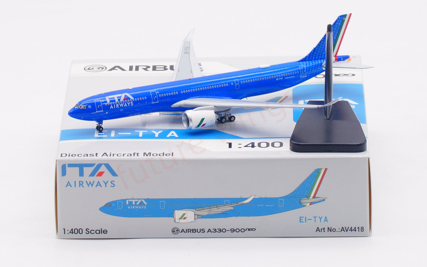 1:400 Aviation400 ITA A330-900NEO EI-TYA Aircraft Model Tractor+Stand