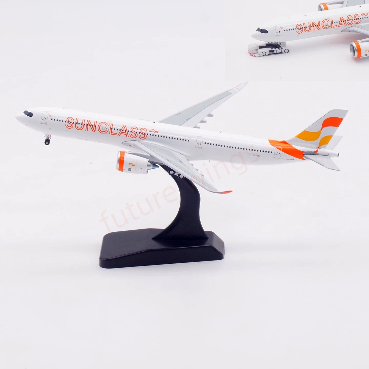 1:400 Aviation400 SunClass A330-900NEO OY-VKP Aircraft Model Tractor+Stand
