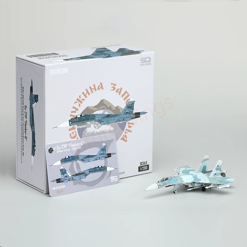 1:200 SQ Wings Russian Air Force Su‑ 27P "Blue 38" 2012 Diecast Aircraft Model