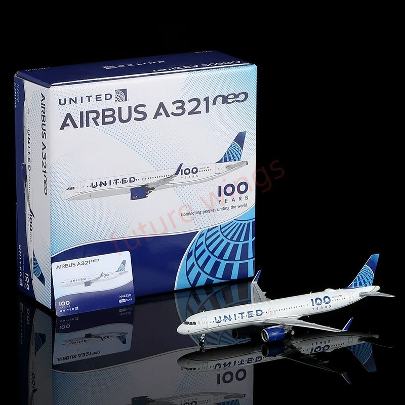 1:200 SQ Wings United Airlines A321 N44550 "100Years" Diecast Aircraft Model
