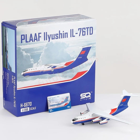 1:200 SQ Wings PLAAF Ilyushin IL-76TD H-6670 Diecast Aircraft Model