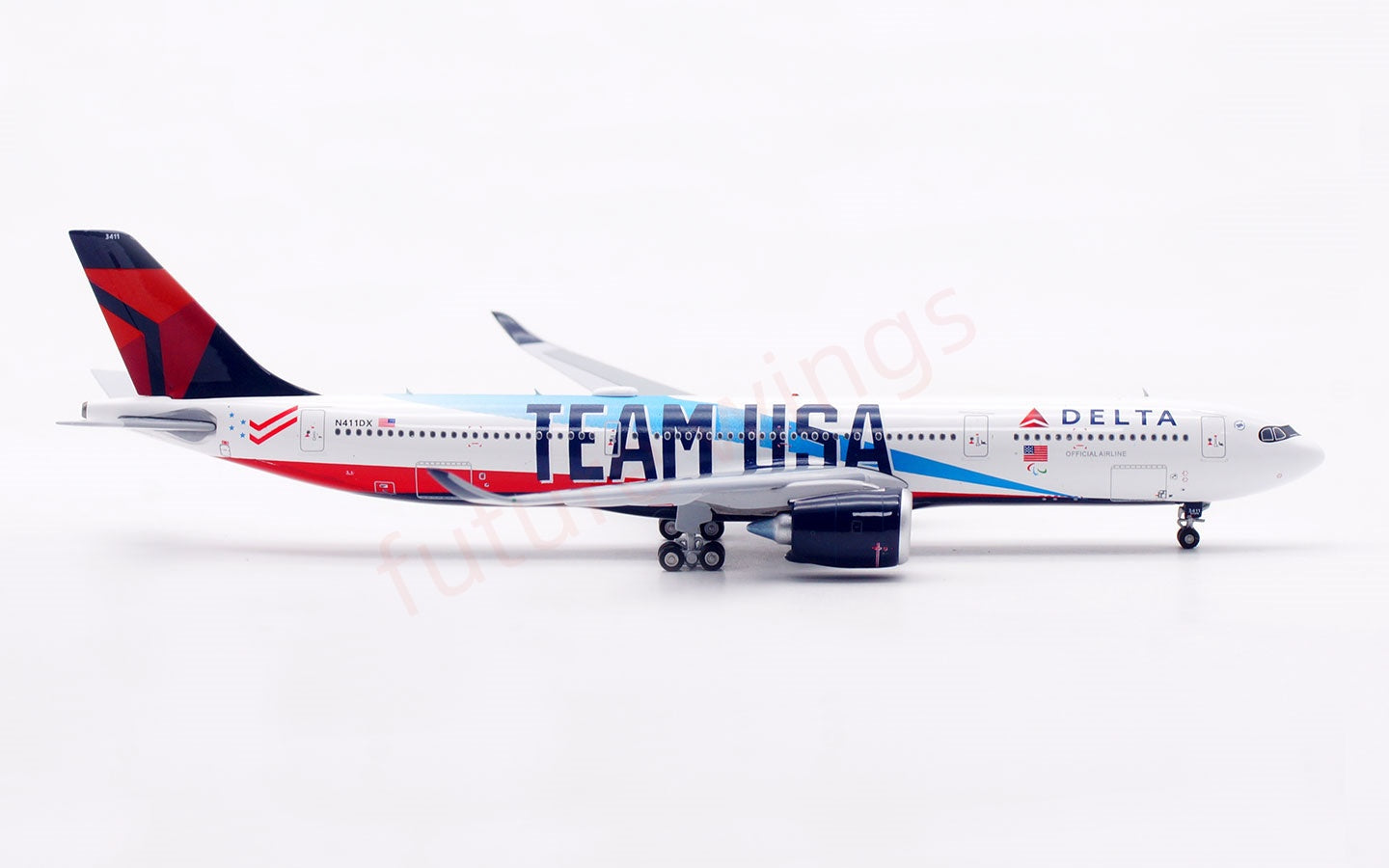 1:400 Aviation400 Delta Airlines A330-900NEO N411DX FreeTractor+Stand