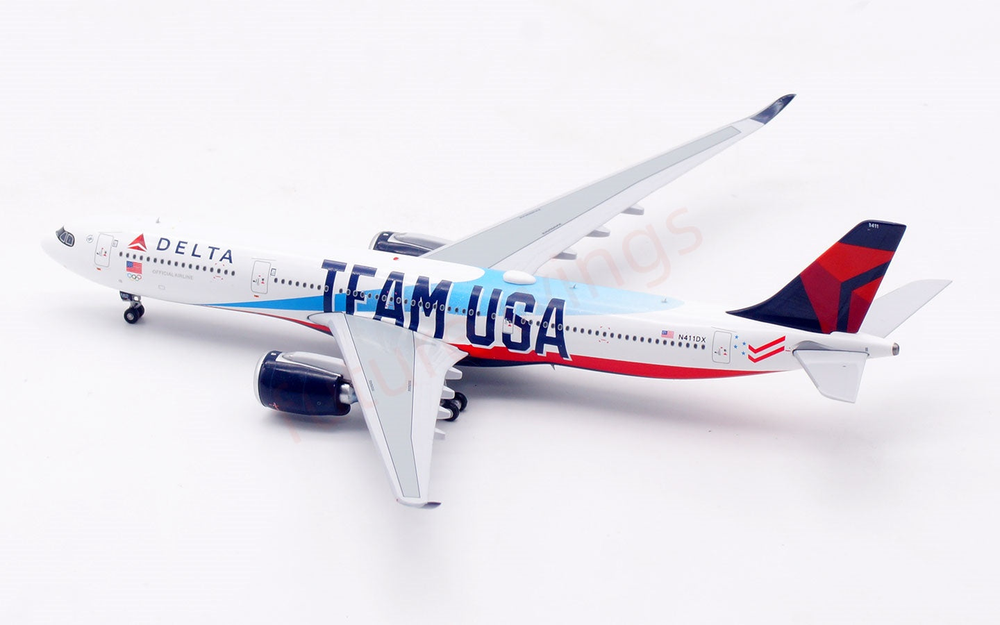 1:400 Aviation400 Delta Airlines A330-900NEO N411DX FreeTractor+Stand