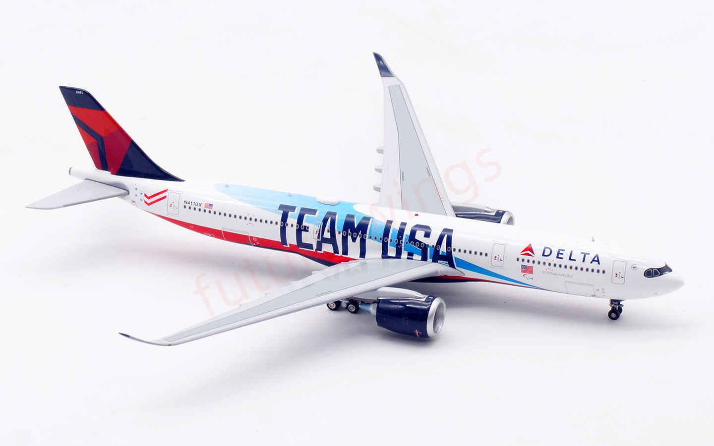 1:400 Aviation400 Delta Airlines A330-900NEO N411DX FreeTractor+Stand