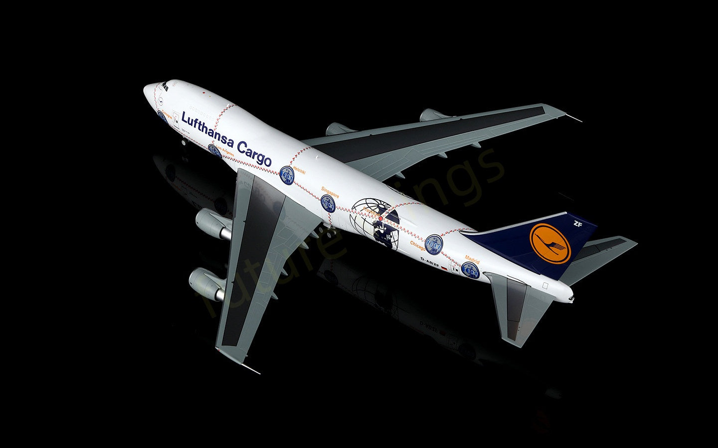 1:200 SQ Wings Lufthansa Cargo B747-200 D-ABZF Diecast Aircraft Model