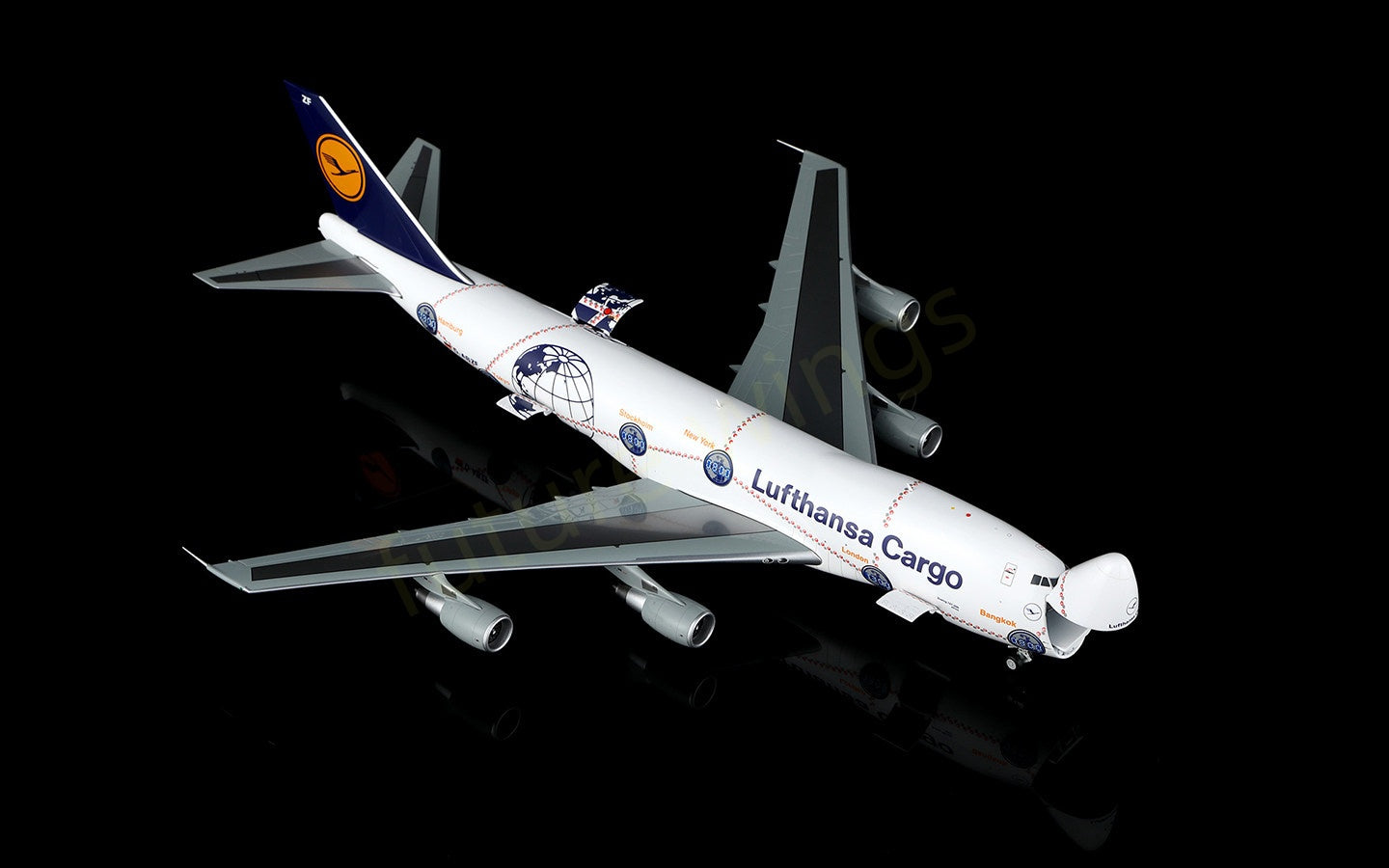 1:200 SQ Wings Lufthansa Cargo B747-200 D-ABZF Diecast Aircraft Model