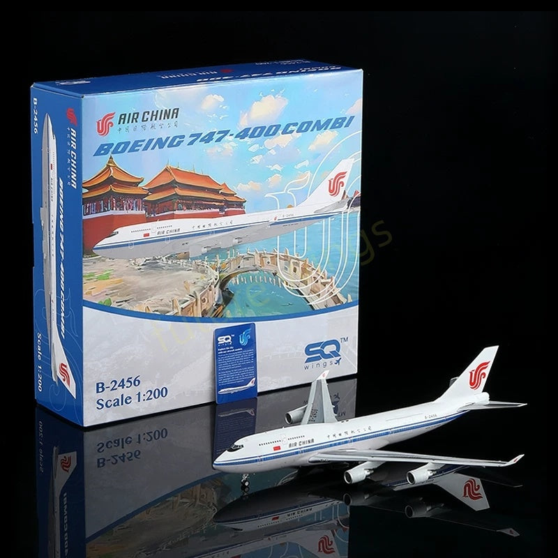 1:200 SQ Wings Air China B747-400 B-2456 Diecast Aircraft Model