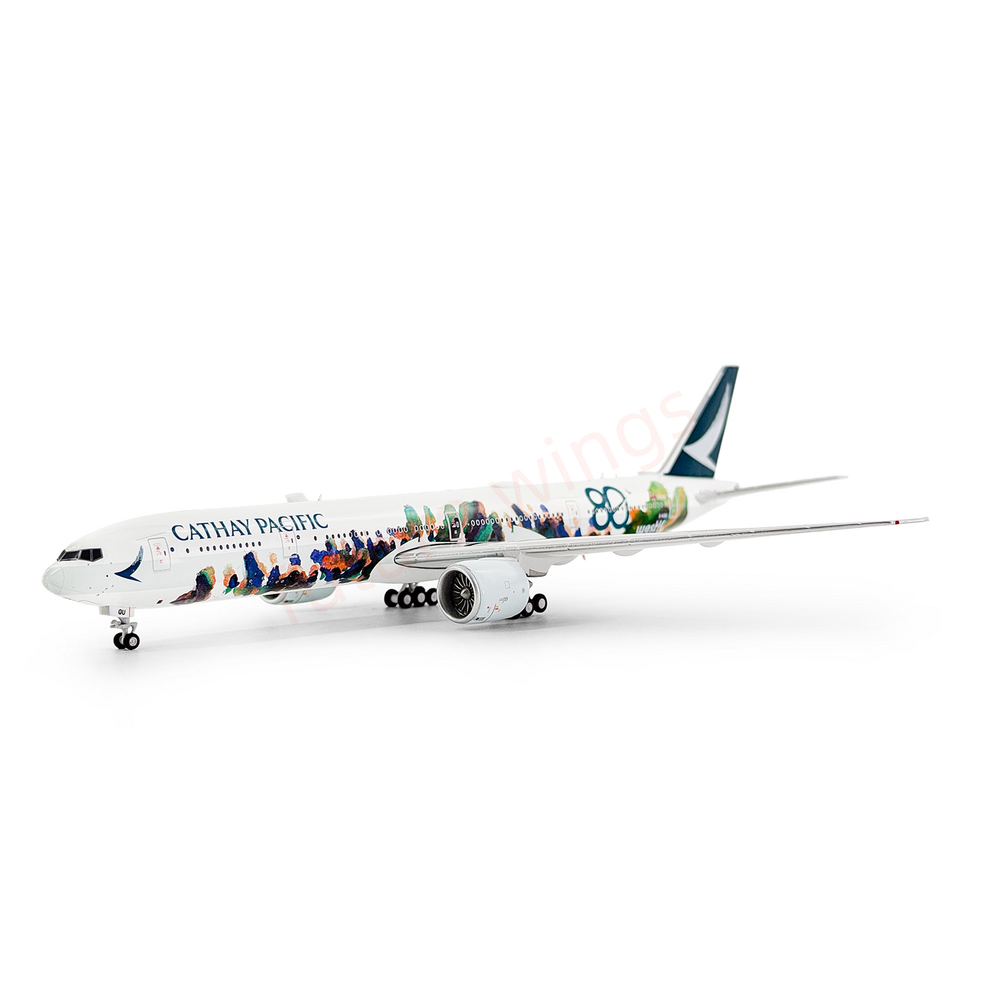 1:400 Jet Model Cathay Pacific B777-367ER B-KQU Diecast Aircraft Model+Free Tractor